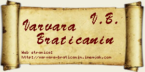 Varvara Bratičanin vizit kartica